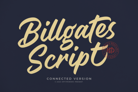 Billgates Script: A Vintage Brushed Font for Creative Brands