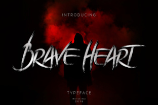 Brave Heart: The Uppercase Paintbrush Font for Edgy Design