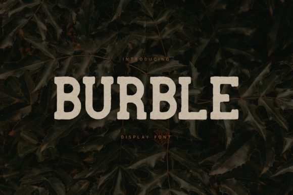 Burble: A Vintage Slab Font with Modern Appeal