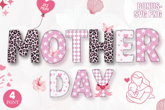 Mother Day Pink: A Font Bundle for Heartfelt Designs