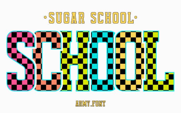 Sugar School Black: A Checkerboard Typeface for Bold Design